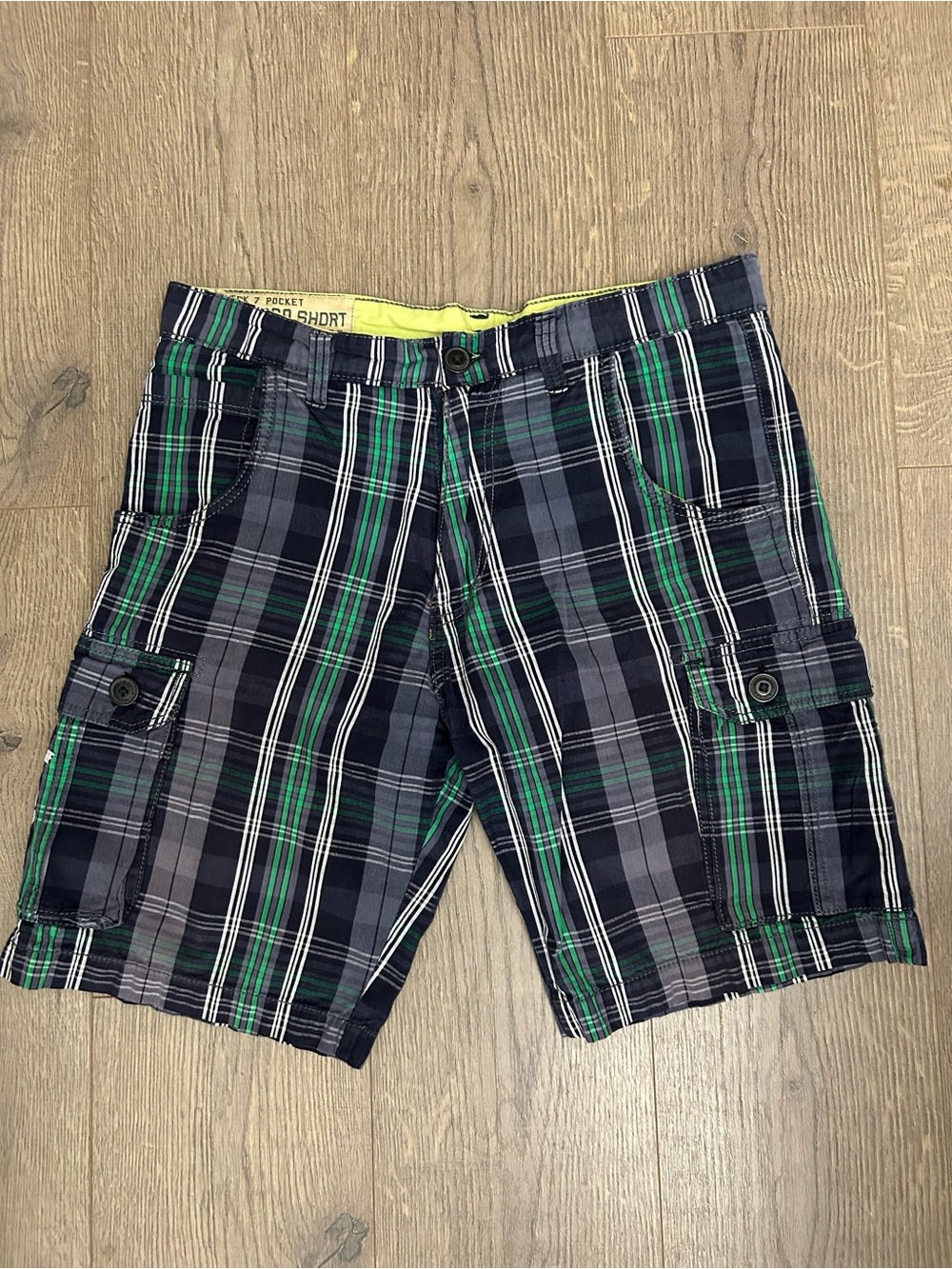 Vintage Abercrombie & Fitch Plaid check 7 Pockets Shorts Y2K Mens